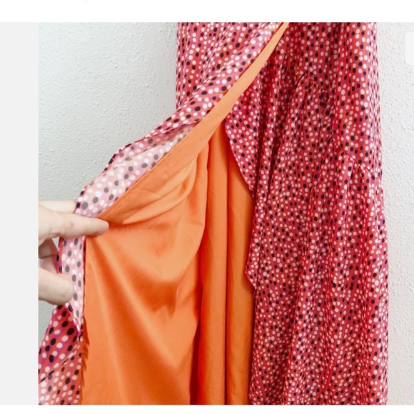 ANTHROPOLOGIE HUTCH Flutter Wrap Midi Dress LARGE - Picture 12 of 13